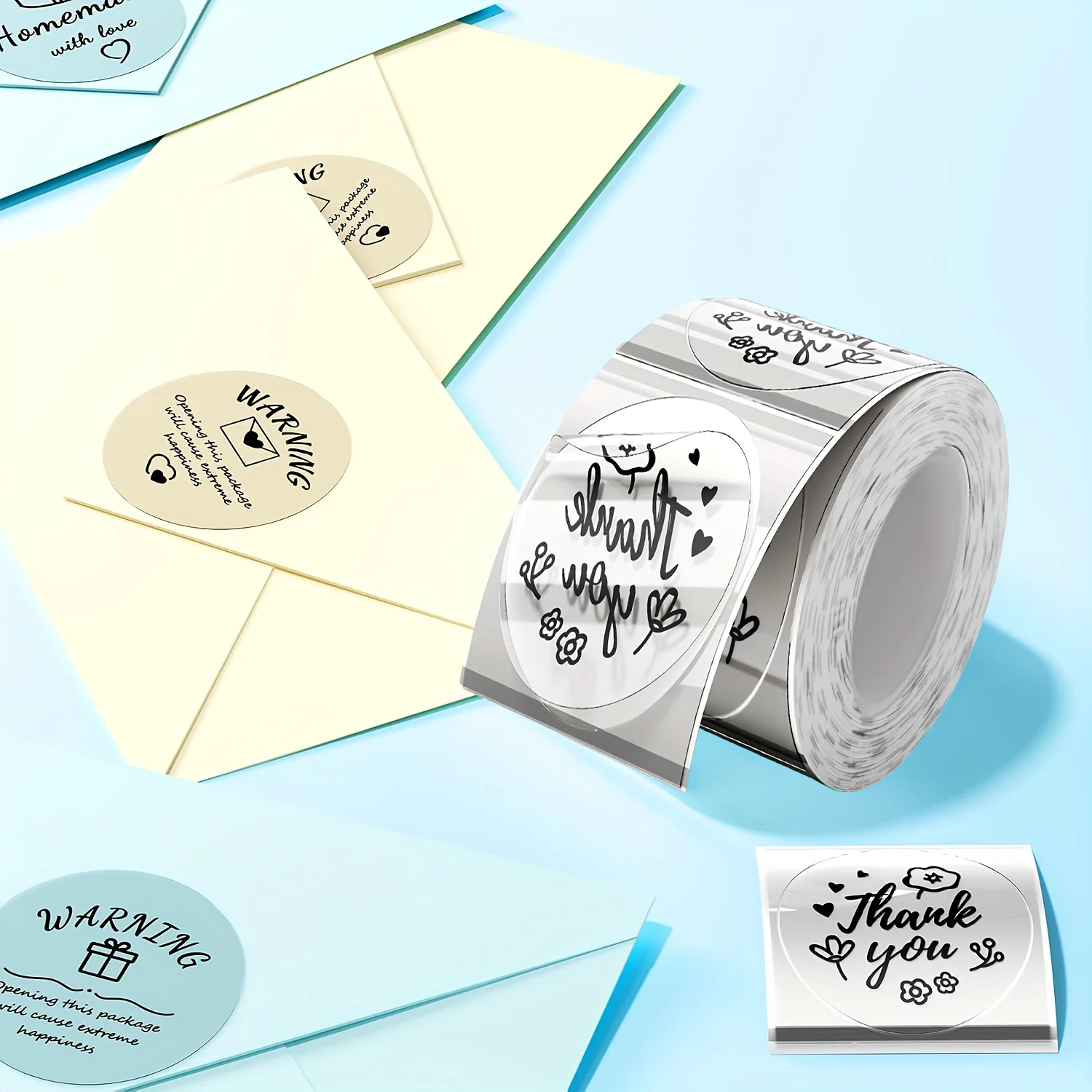 Compatible M110/M150/M221/M220/M120/M200/M250 Thermal Label Printer Labels - 1.96" Round Transparent Stickers with Black Ink