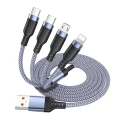 Universal Fast Charging 4 - in - 1 Multi USB Cable Adapter - 1.2m (4 in 1(60W))