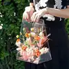 Handbags Vase Handheld Vase Acrylic Flower Basket High-End Transparent Floral Arrangement Clear Modern Decorative Vase For 4