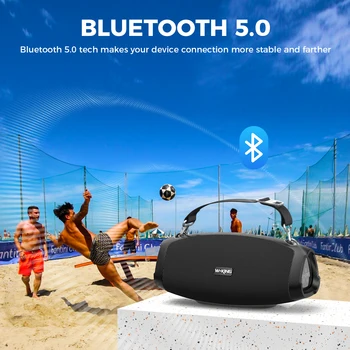 W-KING X10 Bluetooth Speaker, 120W Max Portable Loud Speakers Wireless Bluetooth Boombox, 70W IPX6 Waterproof Outdoor Party Large Big Speaker, Triple Passive Radiator/Subwoofers*2-Deep Bass/42H/TF/AUX/EQ 3