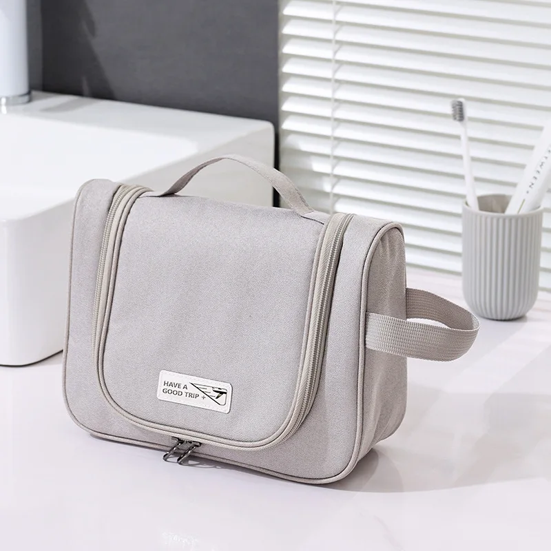 Portable Hook Wash Makeup Bag for Women Men Casual Cosmetics Storage Bag Ladies Travel Make Up Bag Toiletry Organizer Pouch Man