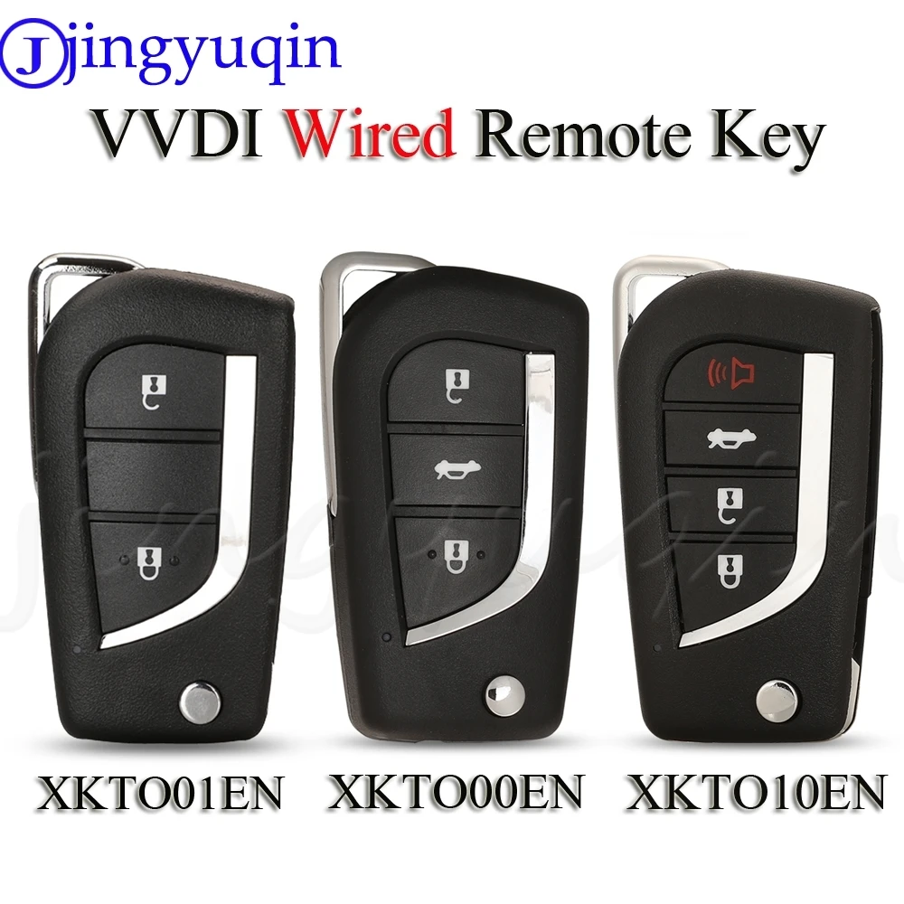 

Универсальный проводной пульт дистанционного управления Jingyuqin XKTO01EN XKTO10EN XKTO00EN для Xhorse Vvdi подходит для Toyota 2/3/4 кнопок