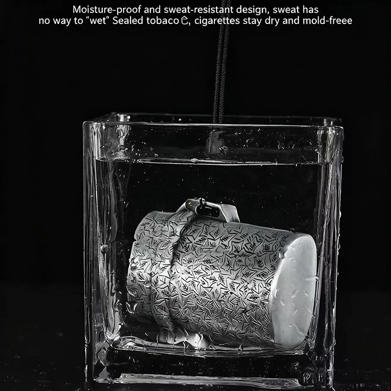 Stylish Embossed Waterproof Cigarette Case - Personalized Compact Outdoor Smoking Accessory