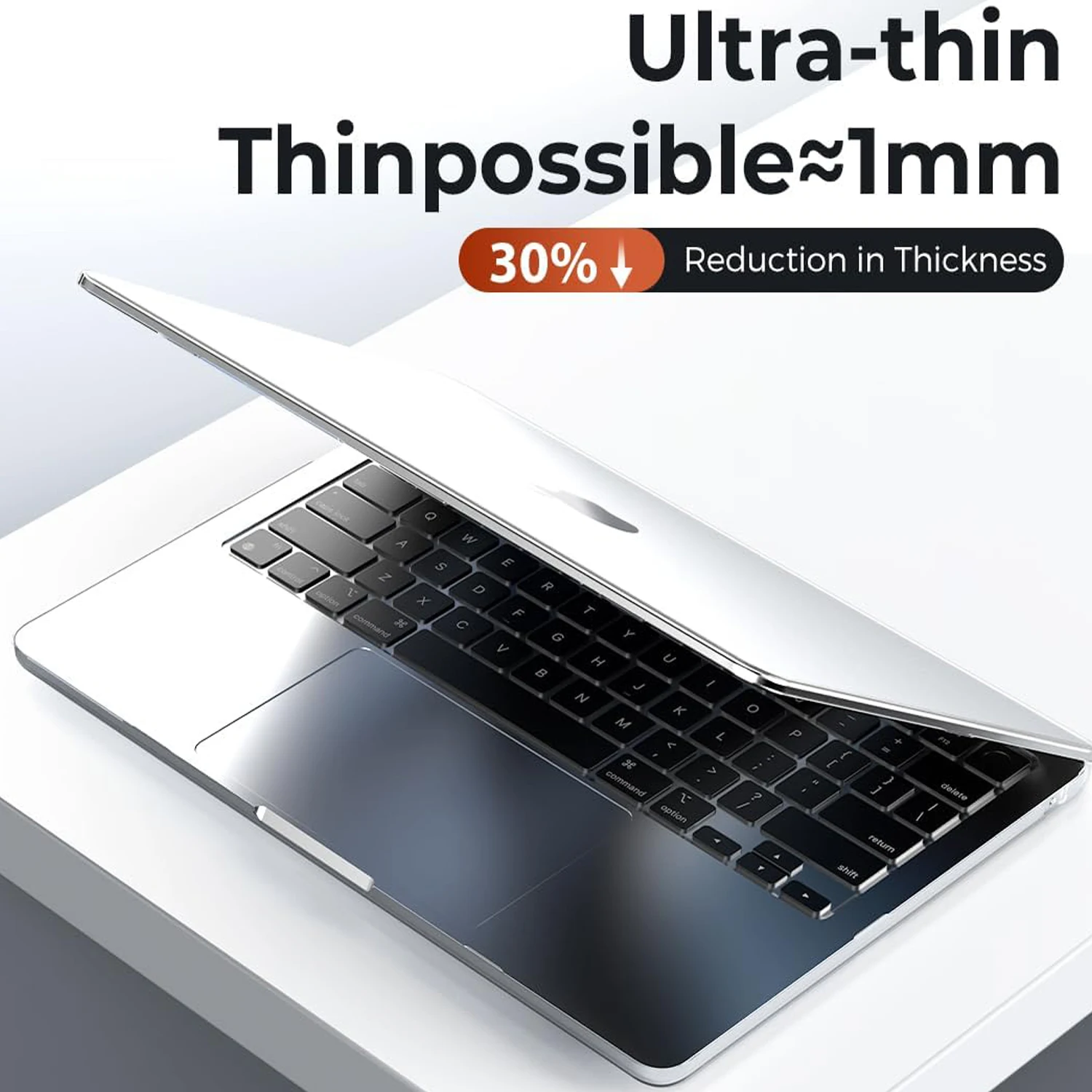 Ultra Thin Crystal Clear Hard Shell Case & Keyboard Cover