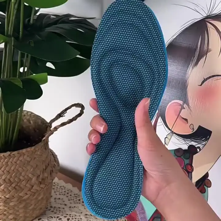 4pcs Memory Foam Orthopedic Insoles for Shoes Men Women Nano Antibacterial Deodorization Insole Sweat Absorption Running Cushion