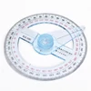 1 Pc Portable All Circular 10cm Plastic 360 Degree Pointer Protractor Ruler Angle Finder Swing Arm For School Office Supplies 1