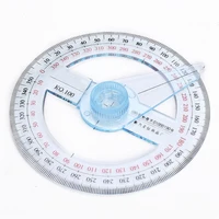 1 Pc Portable All Circular 10cm Plastic 360 Degree Pointer Protractor Ruler Angle Finder Swing Arm For School Office Supplies 1