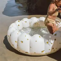 Piscine gonflable pour bébé en PVC souple en forme de pétale rond, 90x25cm, pour les tout-petits, bain, piscine extérieure pour s'amuser à faire des éclaboussures 5