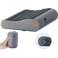 Neck Contour Inflatable Camping Pillow, Ergonomic Travel Pillow Backpacking Gear with Washable Removable  Bladder Trip, Office 1