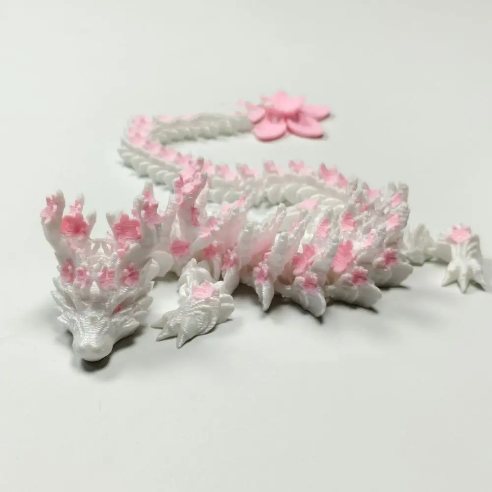 Simulated Eye 3D Printed Dragon Sakura Dragon Rotatable 3D Printed Diceratops Dragon Flexible Laser 3D Articulated Dragon Toys