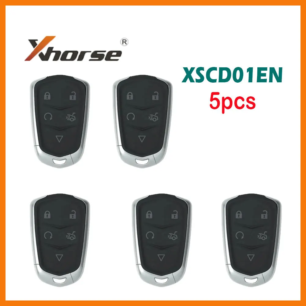 

Универсальный смарт-ключ Xhorse XSCD01EN XM38 для Cadillac, 5 кнопок, автомобильный дистанционный ключ для VVDI, инструмент для ключей VVDI2, Автомобильный ключ, 5 шт.