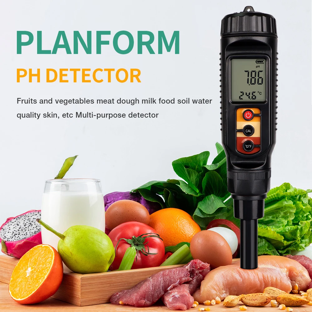 Flat Probe Digital Food PH Meter Soil PH Tester Acidity Tester