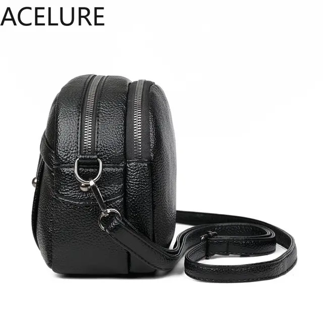 BS ACELURE Lady Multi-layer Small Wallet Female Bags Solid Color PU Leather Shoulder Bag Casual Fashion Small Round Cross Bady 2