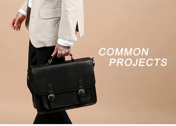 14 Inches Genuine Leather Messenger Bag For Men