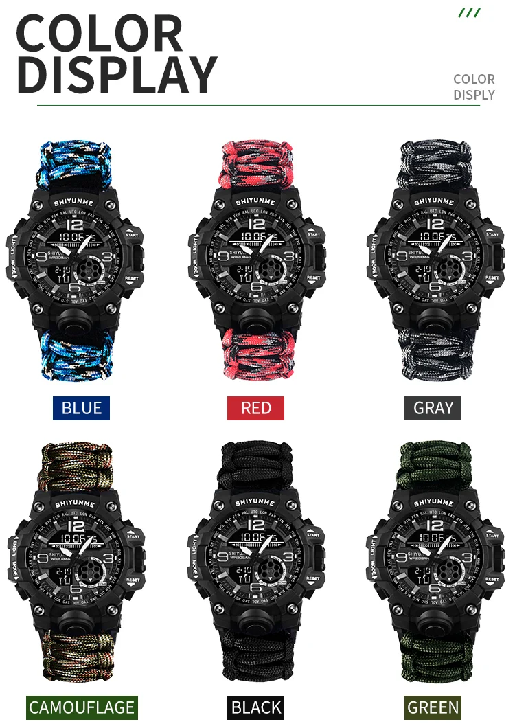 SHIYUNME New Sports Men's Watches Compass Luxury Military Quartz Watch Men Waterproof Male Clock relogio masculino 2022