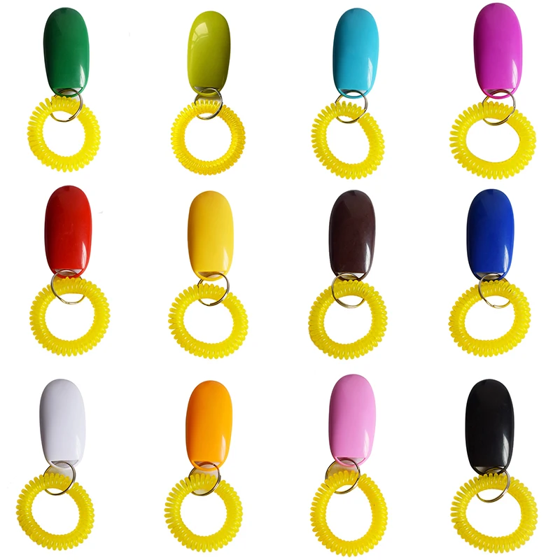 1Pcs Dog Clicker Toys Pet Tranining Clicker Obedience Dog Cat Training Traine Universal Pet Training Strap Light Weight