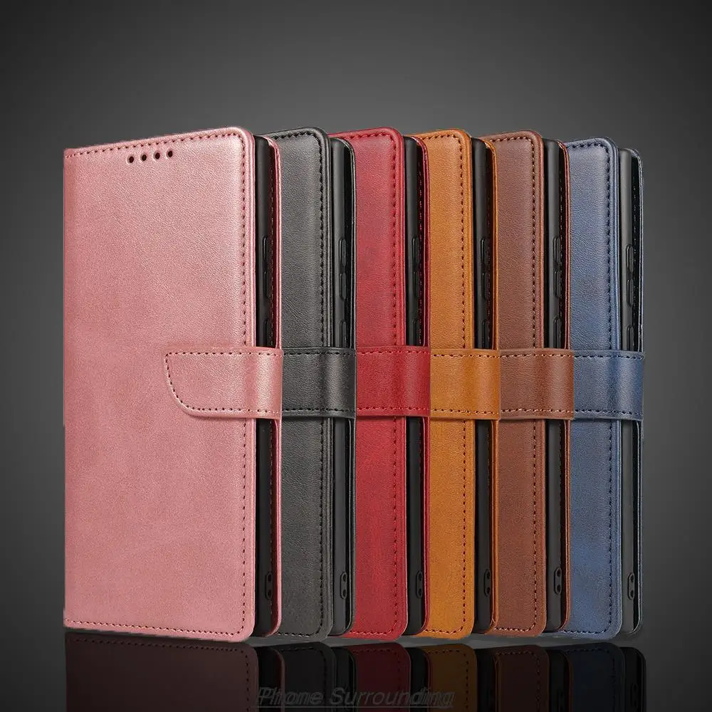 Luxury Leather Wallet Flip Phone Case - Premium Protective Cover with Holster