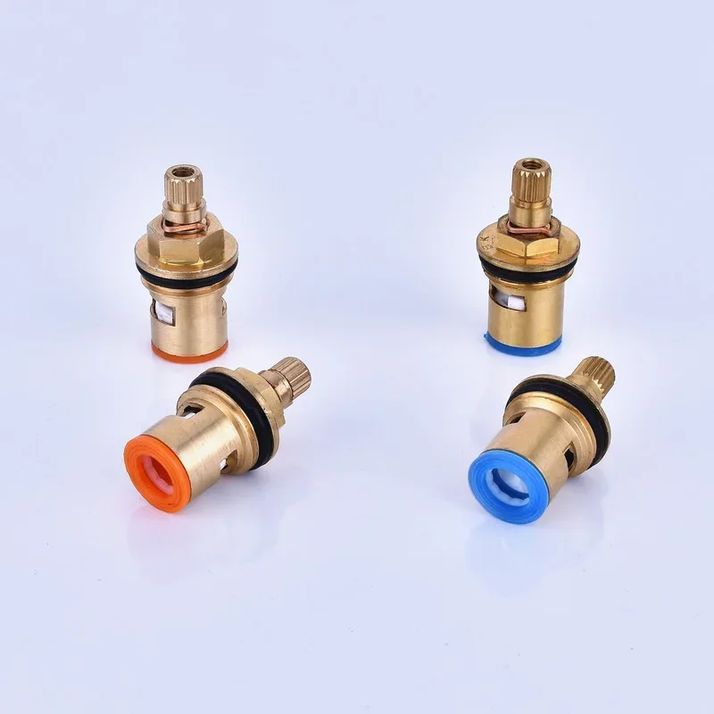 Copper Teeth Ceramic Tap Cartridges Disc Quarter Turn Valve Quick Opening Taps Cold Angle Valves Faucet Replacement Accessories
