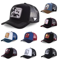 High Quality Disney All Styles Anime Cartoon Snapback Cotton Baseball Cap Men Women Hip Hop Dad Mesh Trucker Hat Dropshipping