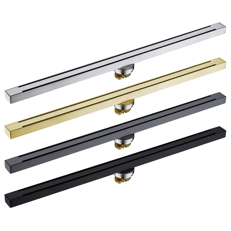 

600mm to 1000mm gunmetal or black 304 Stainless Steel Linear Shower Drain shower drain channel,shower floor drain,gate drain