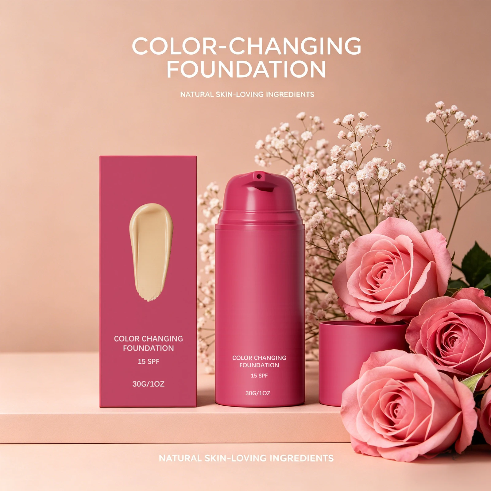 Liquid Foundation Color Changing Spf 15 Natural Face Concealer_voghion.com