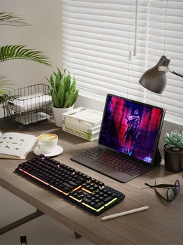 NPET K10 Wired Gaming Keyboard, LED Backlit, Spill-Resistant Design, Multimedia Keys,for Desktop, Computer, PC (Black) 1