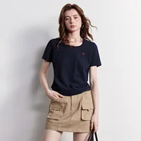 T-shirt femme TOYOUTH 2026 Nouvelle collection été Respirant Perlé Coupe courte Taille cintrée Col carré Style américain 2