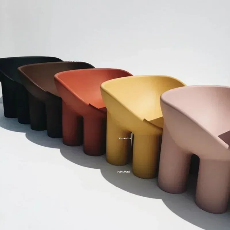 Elephant Leg Plastic Children Chairs Backrest Chair Designer Creative Simple Armchair Leisure Children Chair Furniture