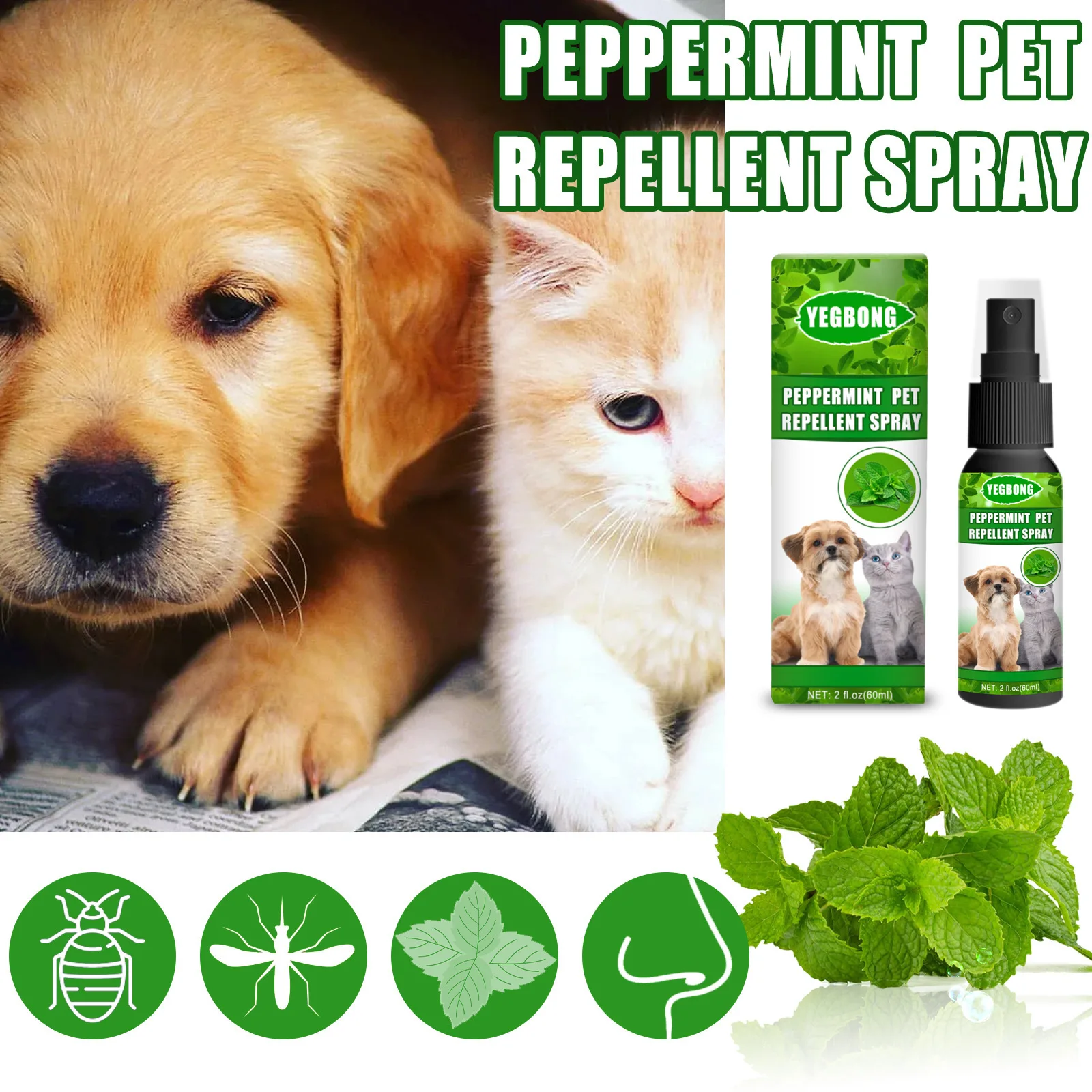 Pet Flea Killer Drops 60ml Effective for Long-Lasting Relief from Fleas Ticks Lice Mites and Ringworm in Dogs and Cats pet anti flea tick agent pet flea spray