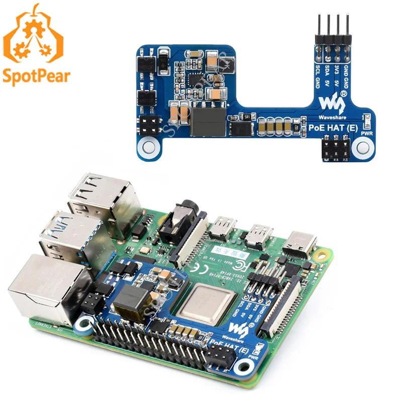 Raspberry Pi-power Over Ethernet Poe Hat 802.3af