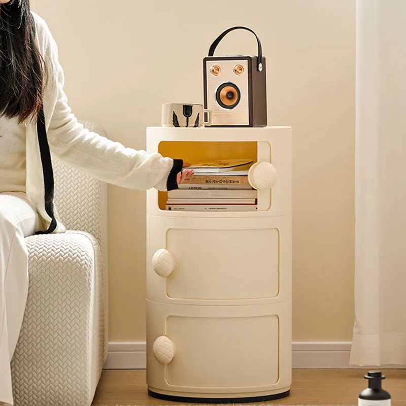 Plastic Bedside Table Minimalist Nordic Locker Space Design Bedside Table Center Sofa Balcony Hotel Nordic Modern Furniture