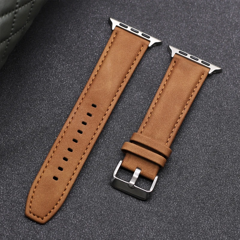 Elegant Leather-Silicone Hybrid Watch Band Bracelet