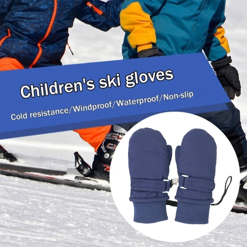 Baby Winter Gloves Kid Waterproof Ski Gloves Warm Mittens Quick-Dry Gloves Gift 2