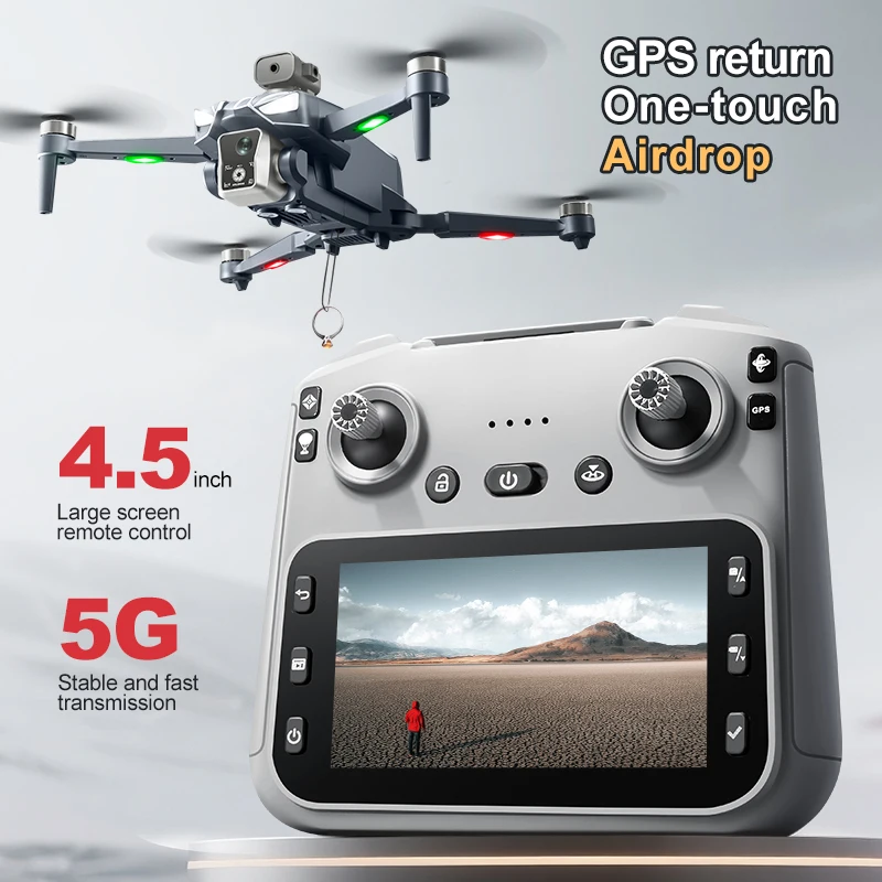 Nuovo K18 Max Airdrop Drone Posizionamento GPS Ritorno Professionale FPV Evitamento Ostacoli 8K Telecamera Aerea Quadcopter Giocattolo Esterno - immagine 2