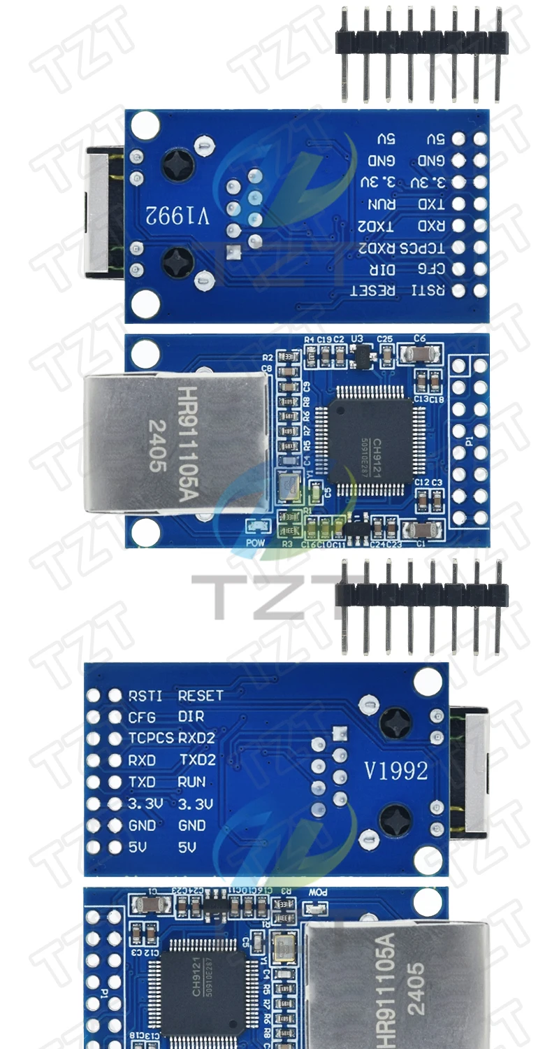 1/2/5PCS CH9121 Netzwerk Modul UART Serielle port zu Ethernet modul serielle server netzwerk modul TZT TCP/IP 51/STM32 3,3 V 5V – Detail 7