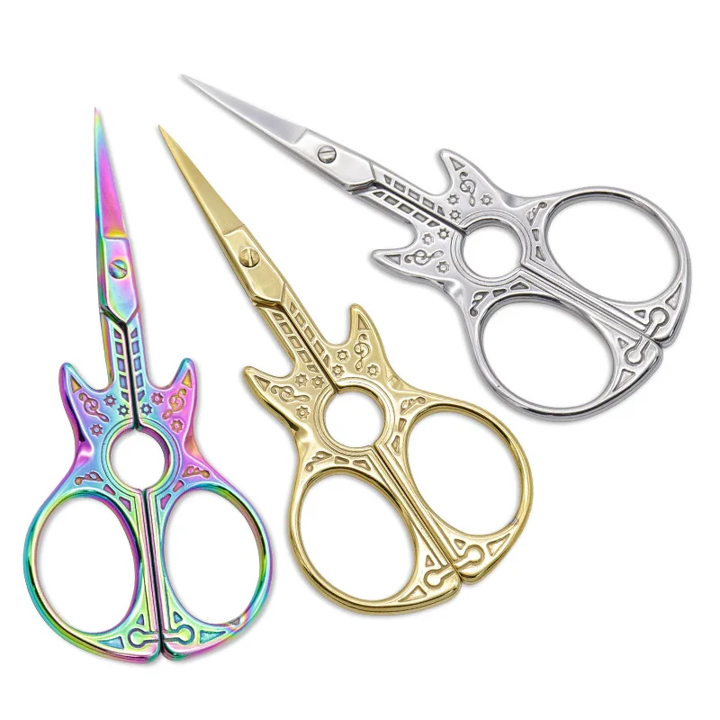 Sewing scissors 1PC Stainless Steel Vintage Guitar Pattern Tailor Scissors