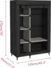 Wardrobe Portable Closet Wardrobe Clothes Storage with 6 Shelves and Hanging Rail,Non-Woven Fabric, Quick and Easy Assembly 5