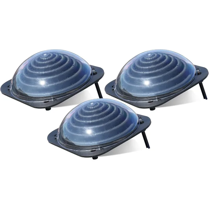 VINGLI Solar Pool Heater Above Ground Domed Solar Powered Swimming Pool Heater Contour Heating Coil (3 Packs)