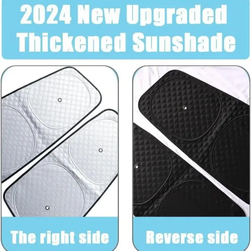 Autoruitschaduw, voor Tesla Model Y 2020-2024 zonneschermen voor autoruiten houdt hitte en schadelijke UV-stralen buiten,2pcs rear