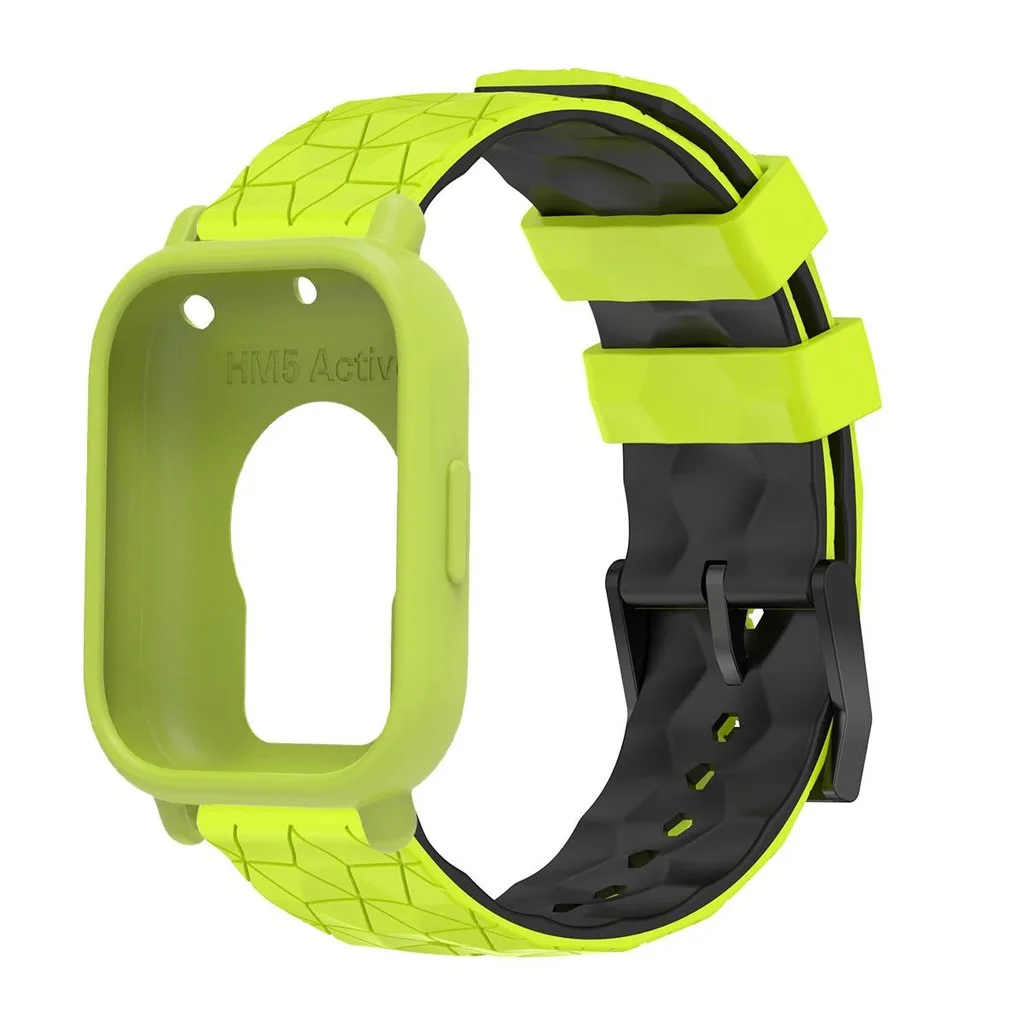 Enhanced Protective Silicone Strap and Soft Shell for Smartwatch - Anti-Drop, Breathable Sport Band