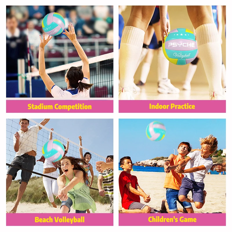 「Psyche」Volleyball Original Size 5 Kids/Adults Indoor Outdoor Gym Beach Training Games Play