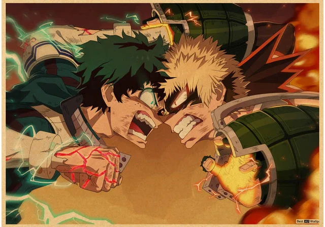 8PCS/set My Hero Academia Midoriya Izuku Bakugou Katsuki Shoto A3 Posters  Print