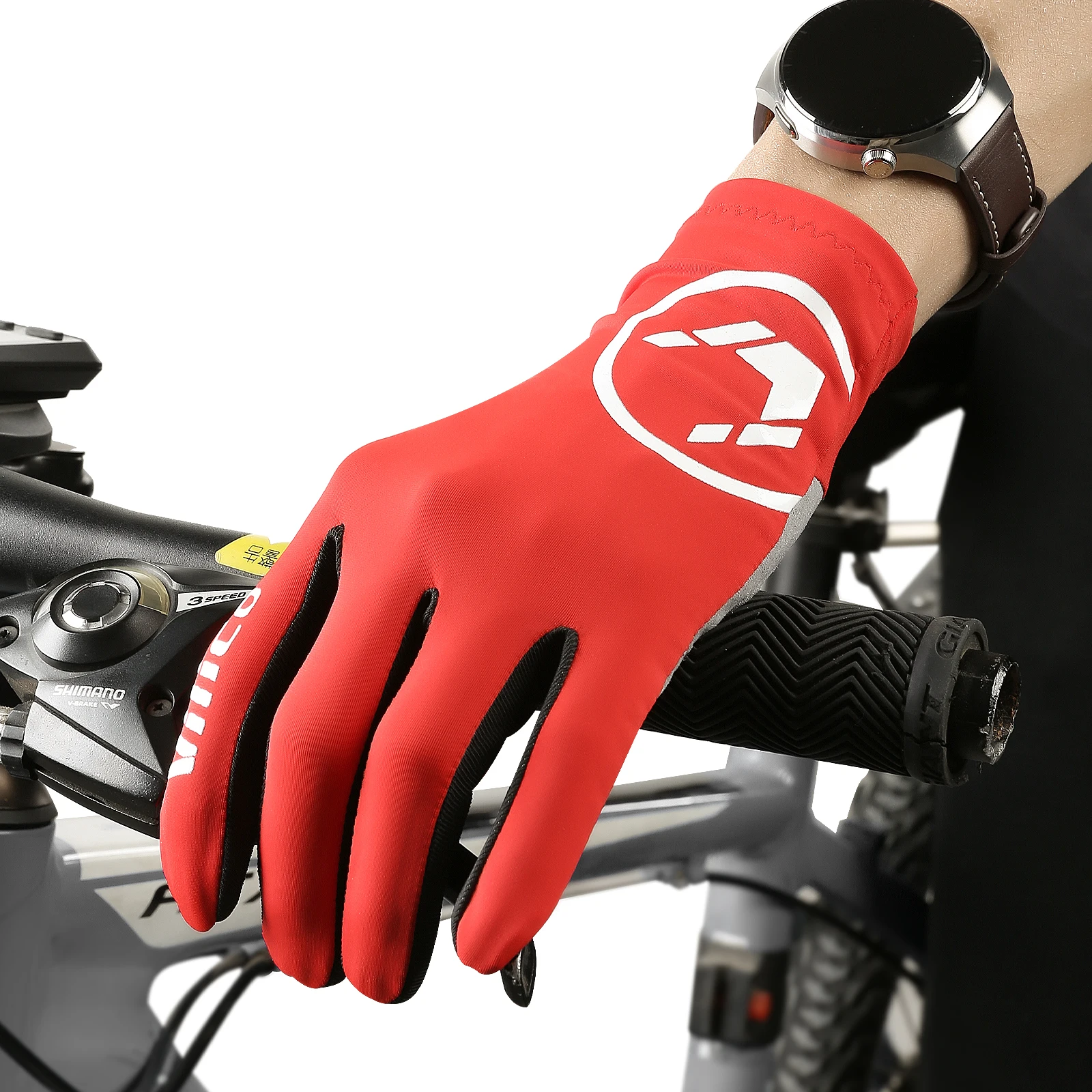 Outdoor Touch-screen Non-slip Full Finger Cycling Gloves Silicone Hiking Climbing Men Women Thin Cycling Gloves