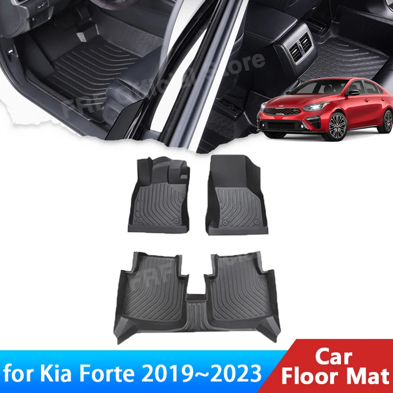 

TPE for Kia Forte Cerato K3 2019 2020 2021 2022 2023 BD Accessories Car Floor Mat Foot Panel Liner Carpet Pad Waterproof Mats 3X