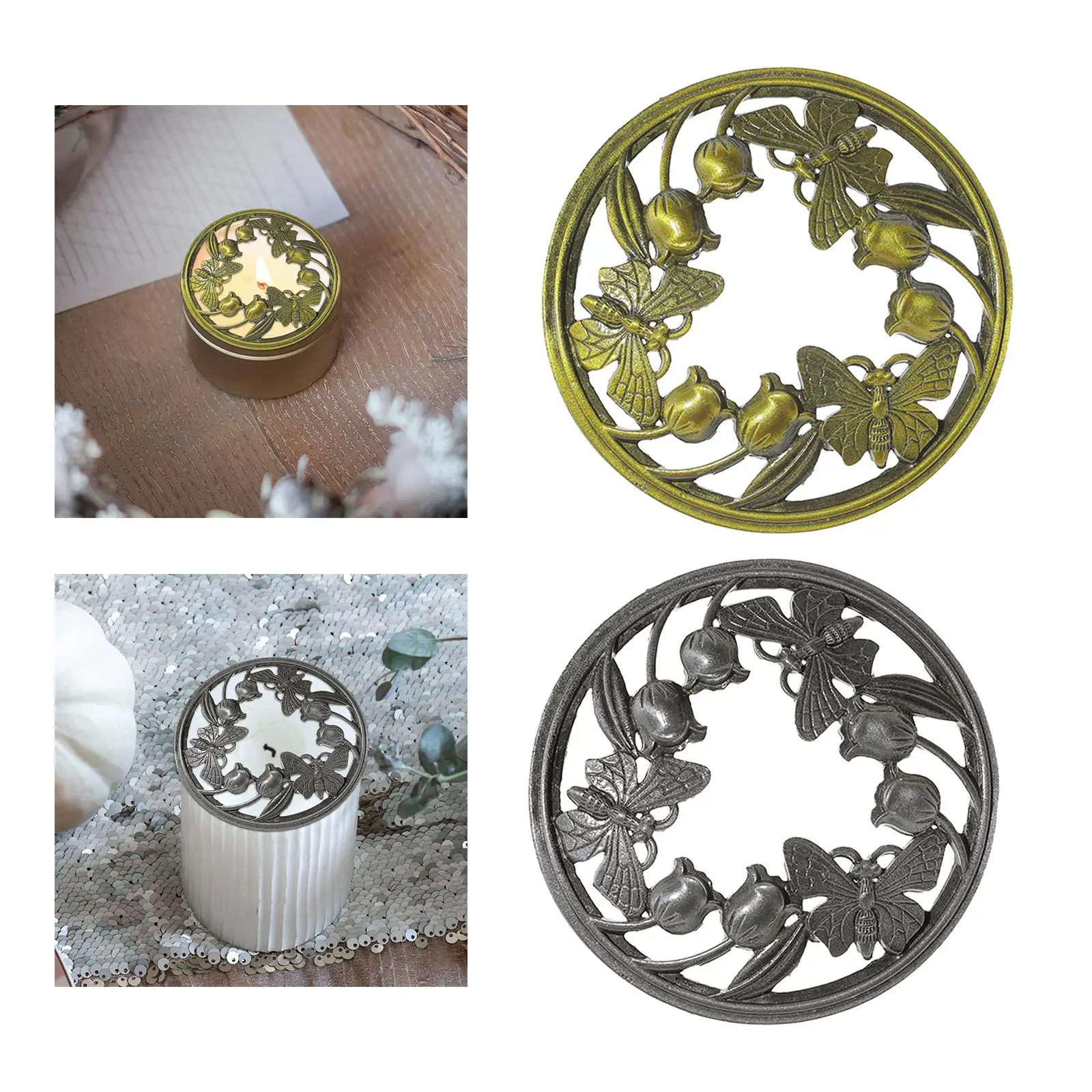 Candle Topper Butterfly Hollow Carving Pattern Home Decoration Scented Candles Cover