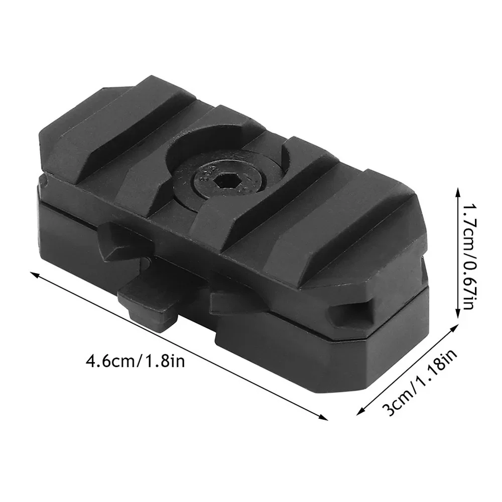 2Pcs Adjustable 360 Degrees Tactical Helmet ARC Side Rail Adapter Hunting Shooting Rotatable Straight Guide 19mm Guide Rail