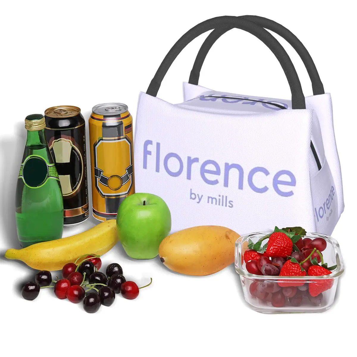 Florence By Mills Millie Bobby Brown 여성용 절연 도시락 가방 보관 식품 상자 컨테이너 쿨러 열 도시락 토트백
