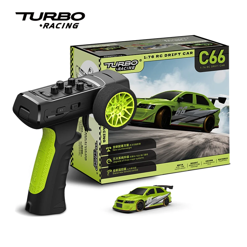 Turbo Racing 1:76 C66 C65 C64 C63 C62 C61 Drift RC Car With Gyro