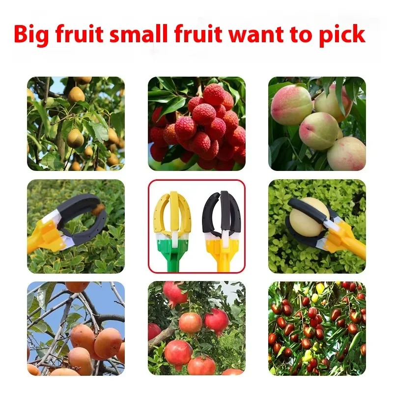 High-Altitude Fruit Vegetable Picker Industrial/DIY Three-Claw Telescopic Pole For Garden Accessories For Picking Fruit High