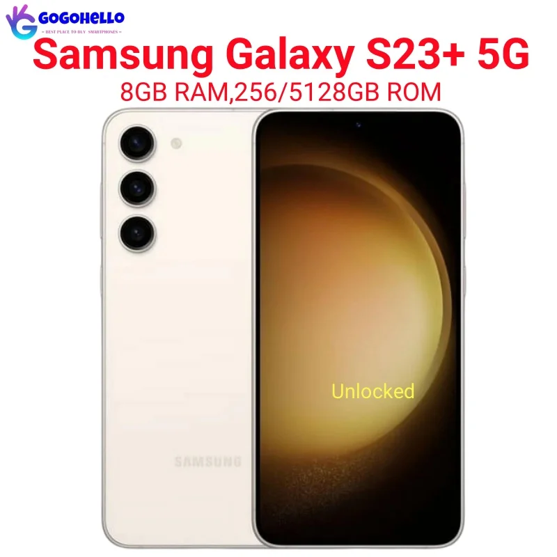 

95% New Original Samsung Galaxy S23 Plus 5G S916U1 6.6" ROM 256/512GB RAM 8GB Snapdragon NFC Face ID Unlocked Android Cell Phone